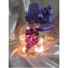 Hand Painted Grape Clusters - Lighted Wine / Patron Bottle Light    232855902826